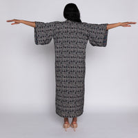 REIMAGINED REGAL N RAW Printed Wool Kimono