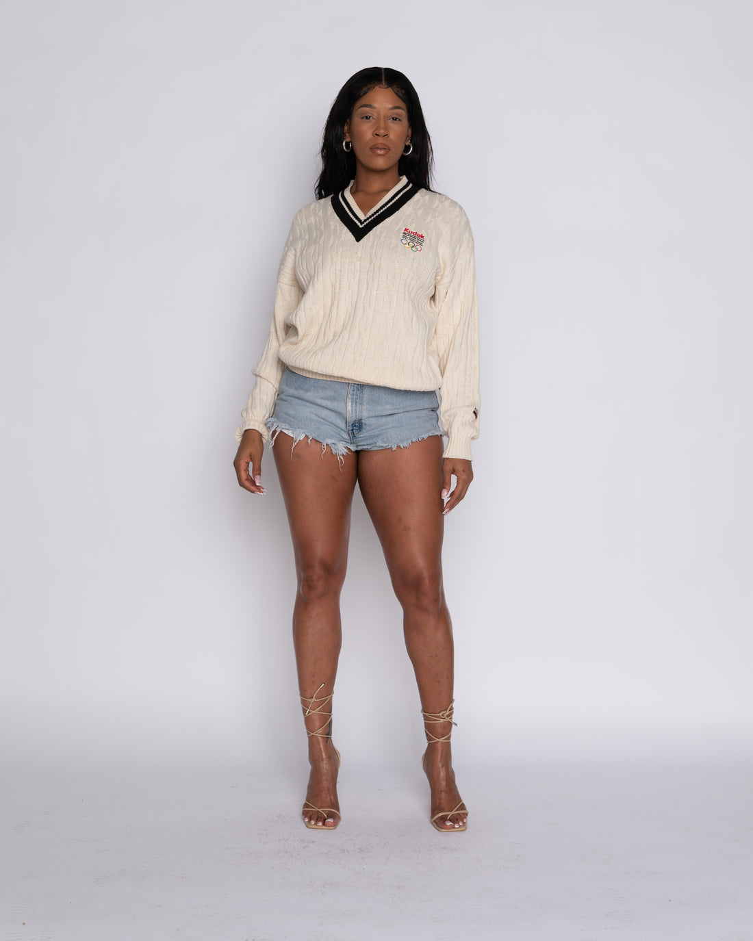 Cream Kodak Cable Knit Sweater