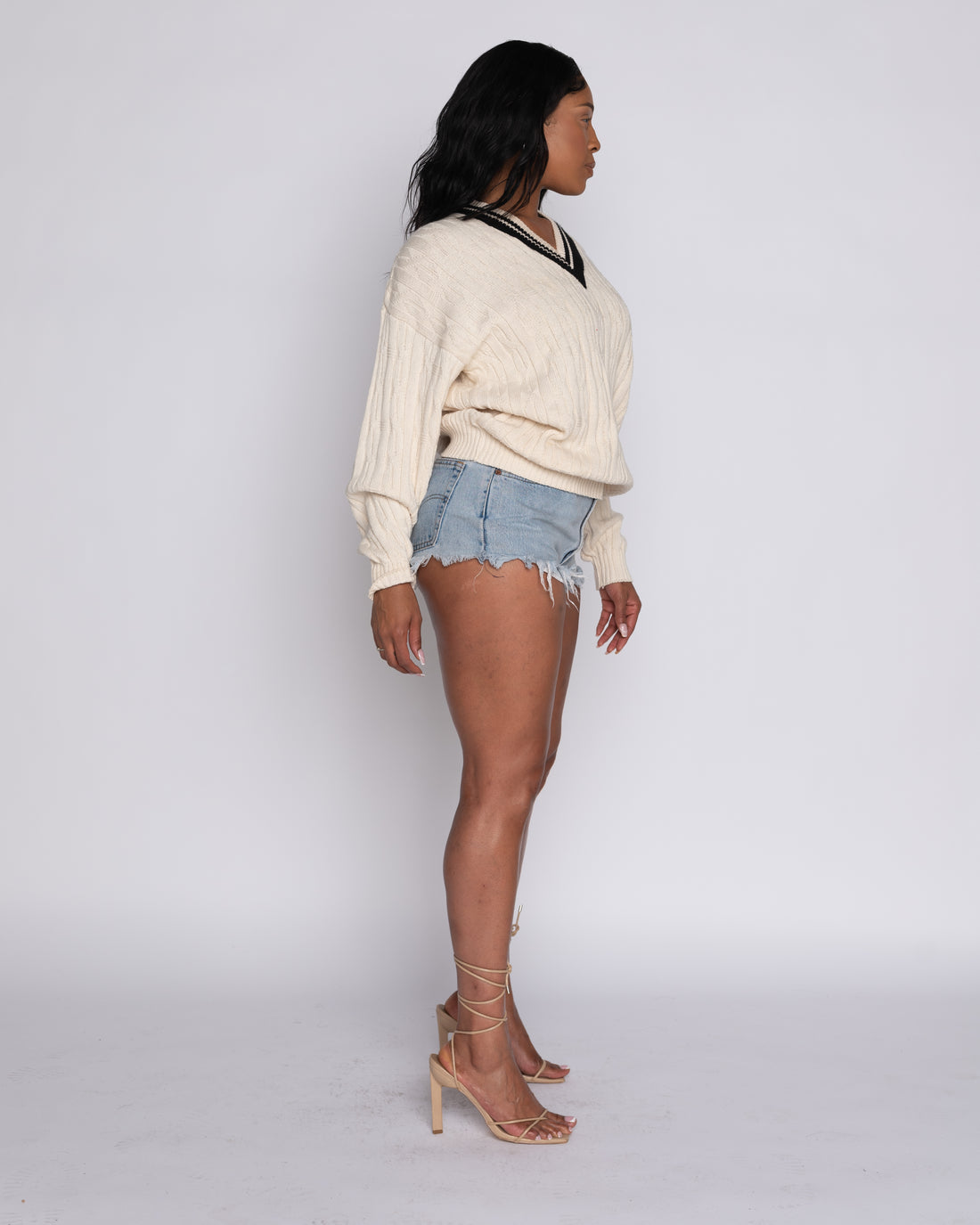 Cream Kodak Cable Knit Sweater