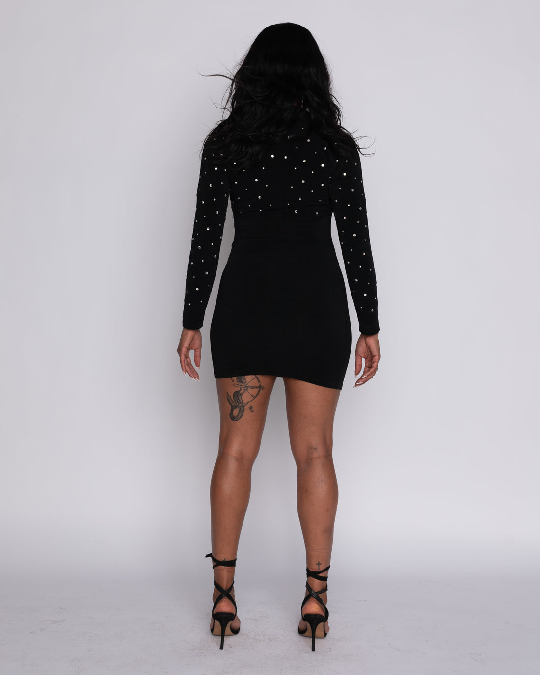 I WANNA Dance With Somebody Black Ombre Party Dress