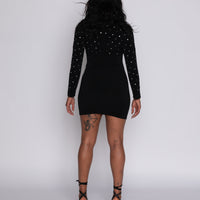 I WANNA Dance With Somebody Black Ombre Party Dress