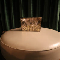 Ophelia Gold Brocade Envelope Clutch