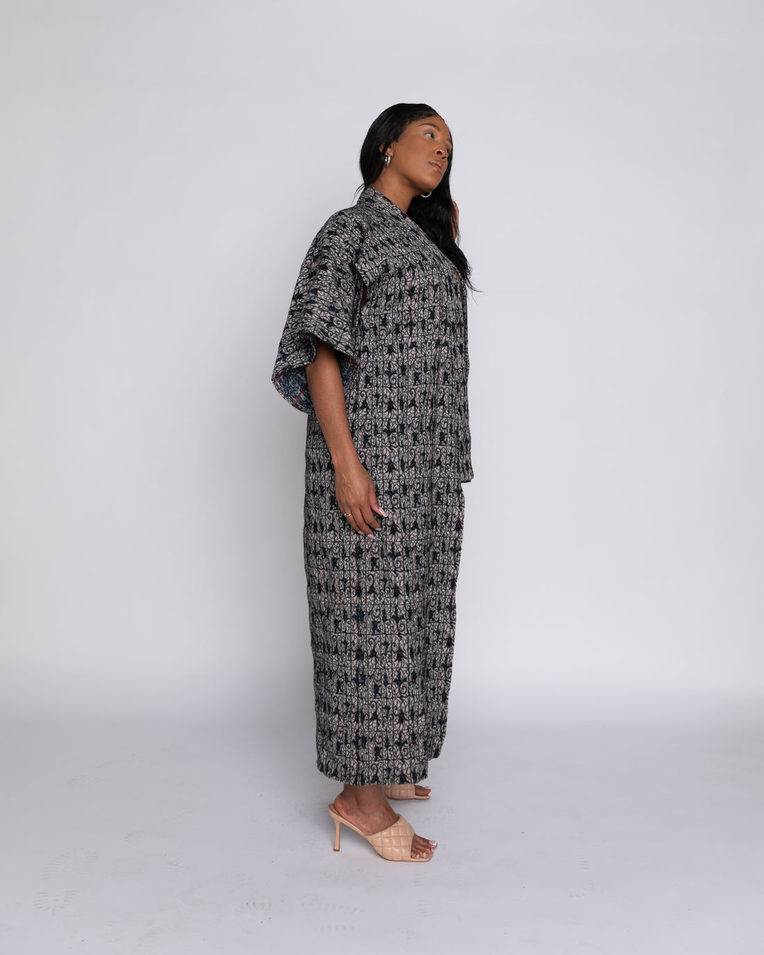 REIMAGINED REGAL N RAW Printed Wool Kimono
