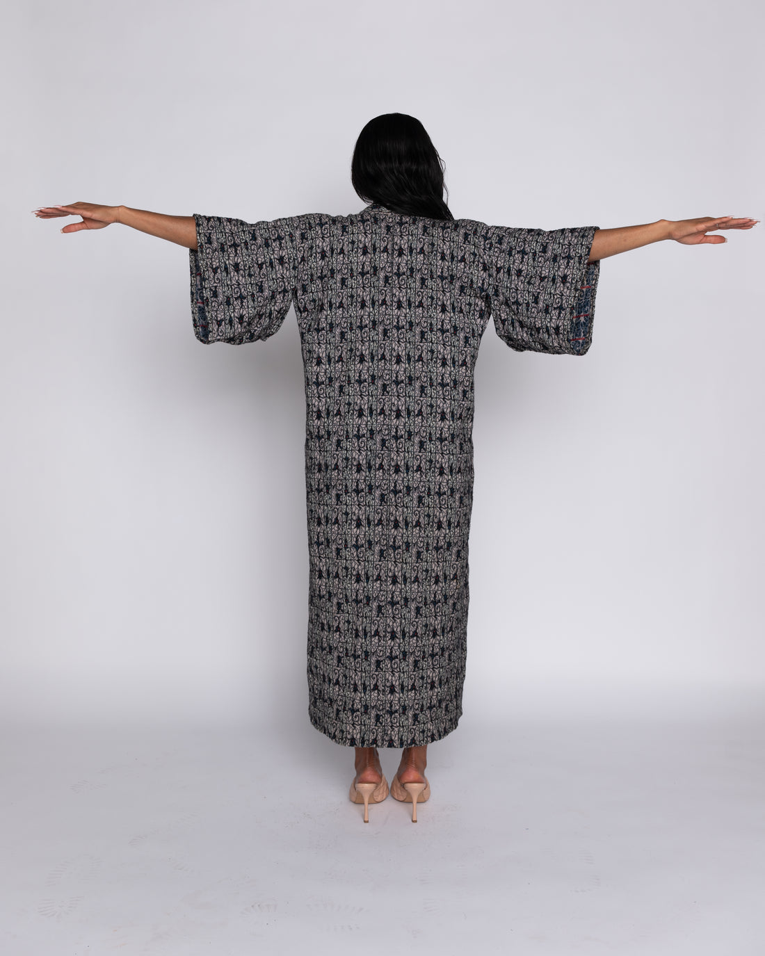 REIMAGINED REGAL N RAW Printed Wool Kimono