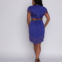 REIMAGINED 1980's Shimmy What You Got Purple Textured Set