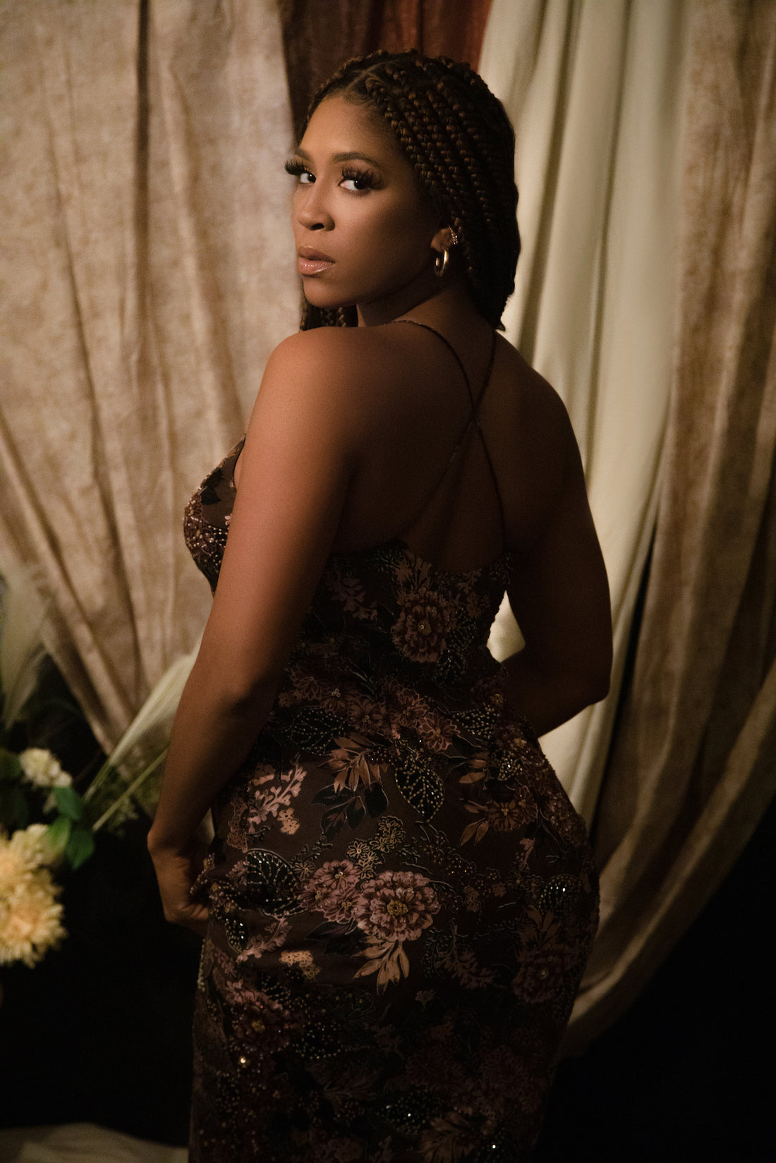 VINTAGE ITEM - Beaded Satin Cami Dress